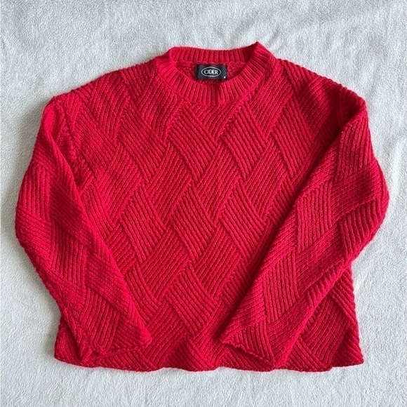 CIDER red knitting sweater size S - Picture 1 of 6
